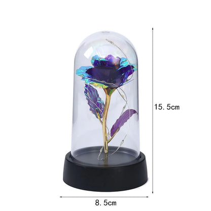 LED Enchanted Galaxy Rose in Dome - Romantic Gift