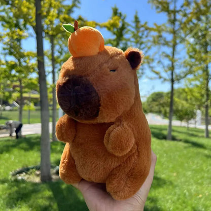 Cute 21cm Capybara Plush Toy - Fluffy Beach Style Stuffed Animal Gift