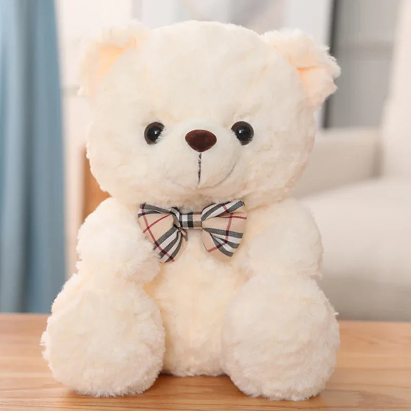 Kawaii Teddy Bear Plush Toy with Bow 25/35cm Soft Stuffed Animal for Gift