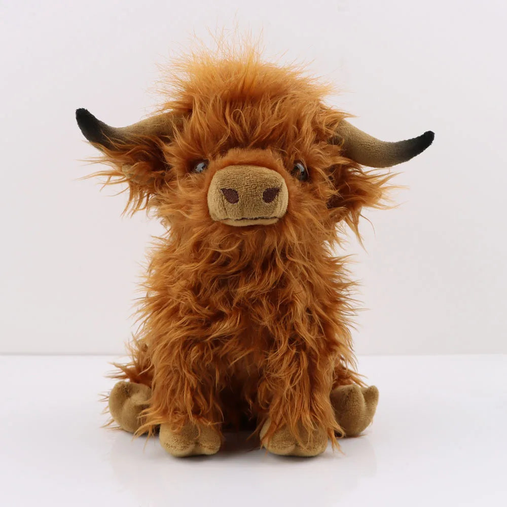 Highland Cow Plush Toy - Soft, Lifelike Stuffed Animal for Kids