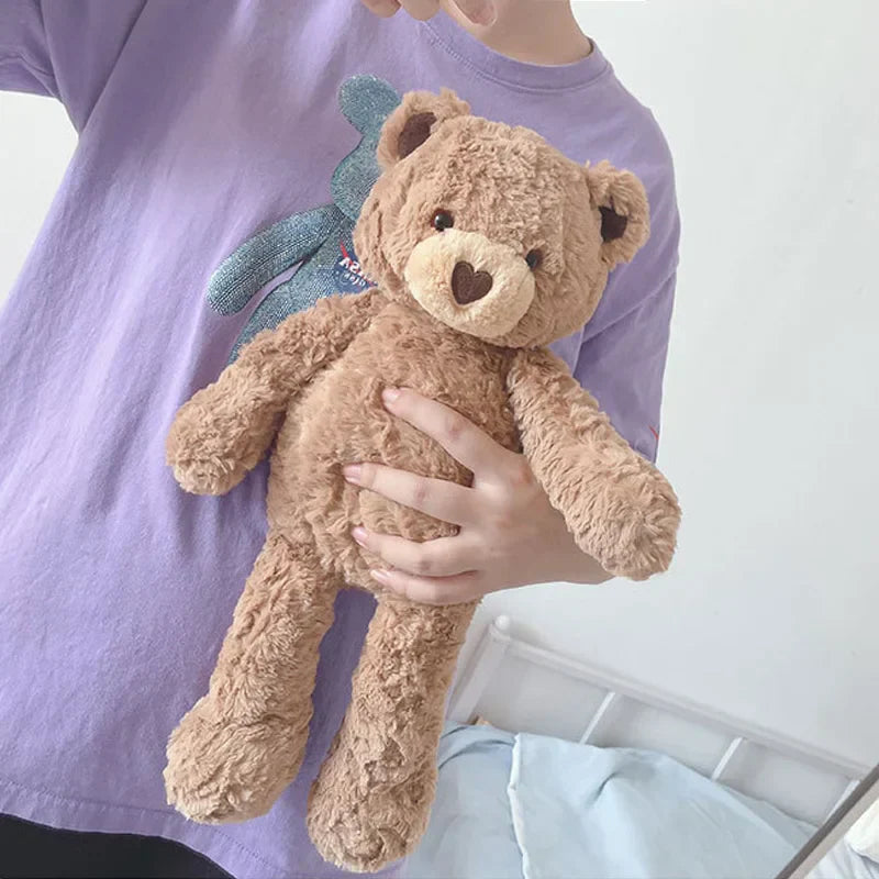 Curly Love Teddy Bear Plush Hug Pillow 40cm