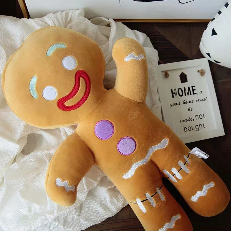Gingerbread Man Plush Toy Soft Cookie Doll for Kids and Room Decor