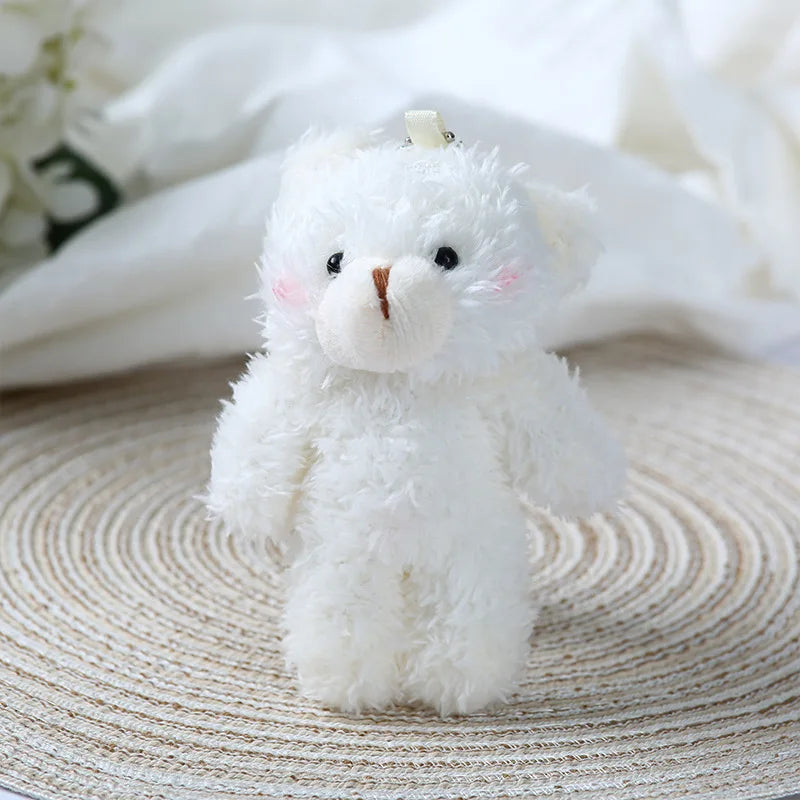 12cm Plush Teddy Bear Keychain Soft Stuffed Animal Pendant for Gifts