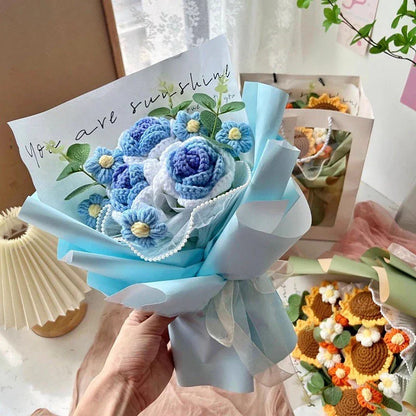 Handcrafted Crochet Rose Bouquet