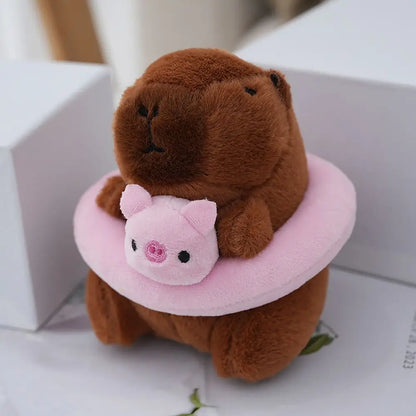 Capybara Plush Toy with Hoodie and Wings Mini Soft Stuffed Doll