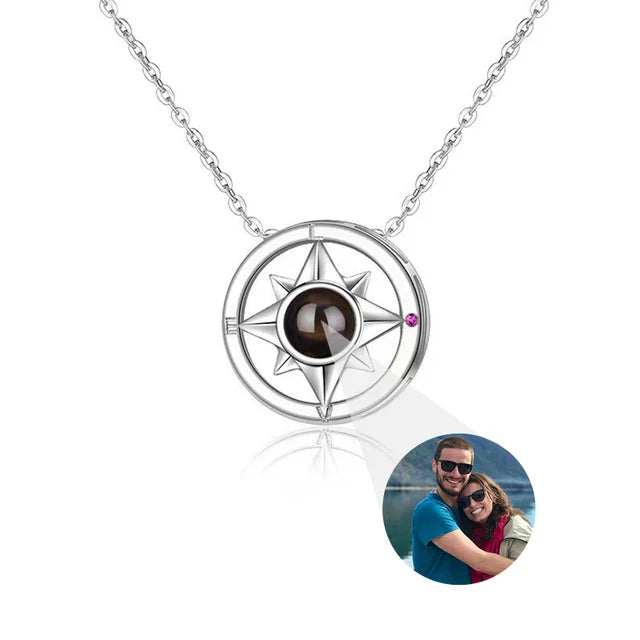 Personalized Heart Photo Projection Necklace with 100 Languages