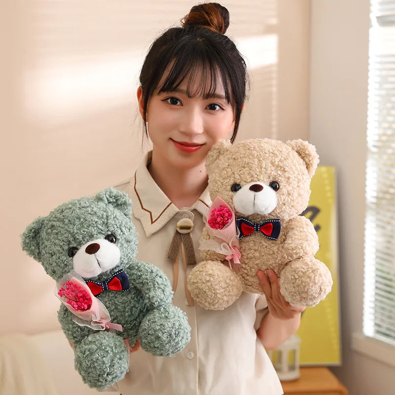 25cm Teddy Bear Plush Toy Cute Hug Bouquet Gift