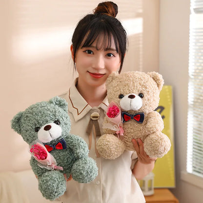 25cm Teddy Bear Plush Toy Cute Hug Bouquet Gift