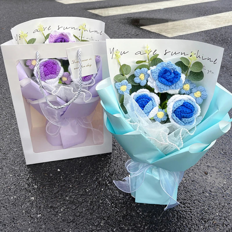 Handcrafted Crochet Rose Bouquet
