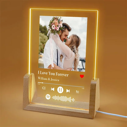 Personalized Music Photo Acrylic LED Frame