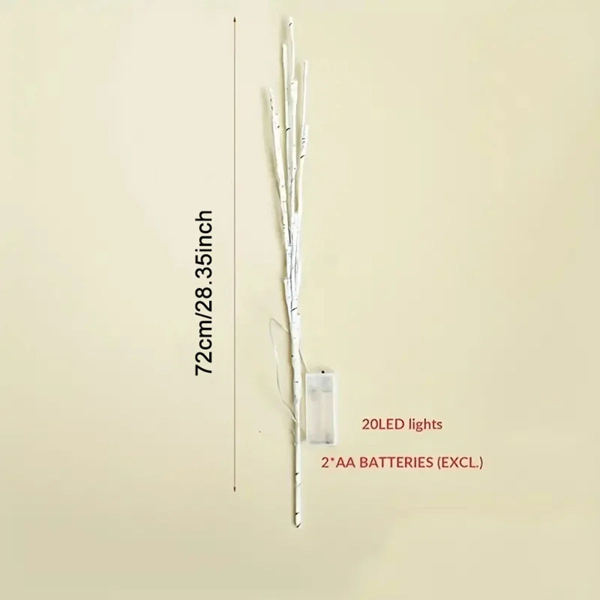 White Birch Branch Light