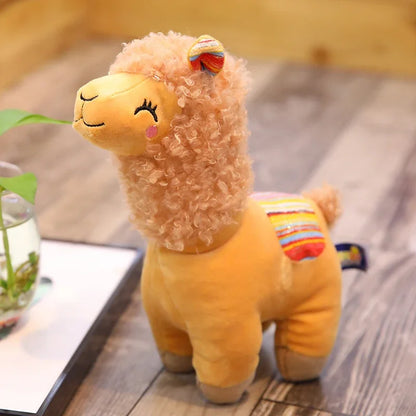 Smile Alpaca Plush Toy 25cm Soft Stuffed Llama for Kids and Home Decor