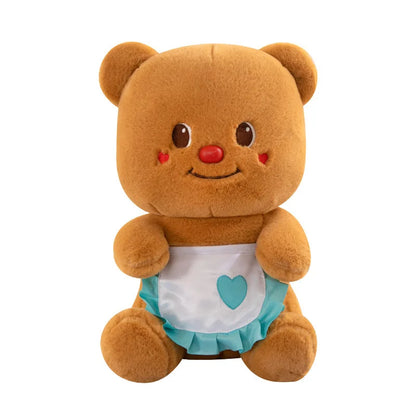 Cute & Soft Cartoon Teddy Bear Plush Toy with Flowers - Perfect Gift!