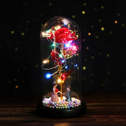 Milky Way Glass Dome Rose - Romantic Gift for Her