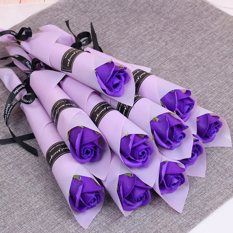 Soap Rose Bouquet Set of 10