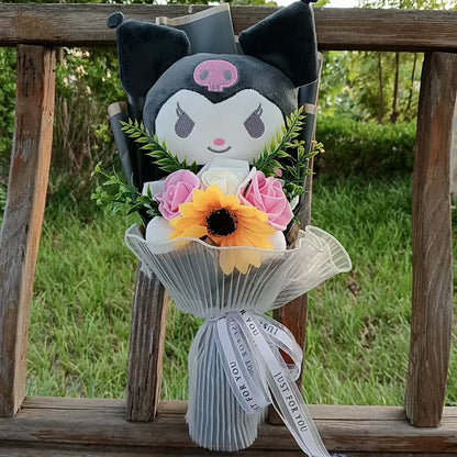 Kuromi Plush Flower Bouquet Soft Toy Gift for Girls