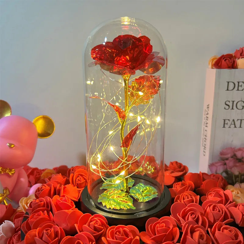 Eternal Rose LED Glass Flower Display