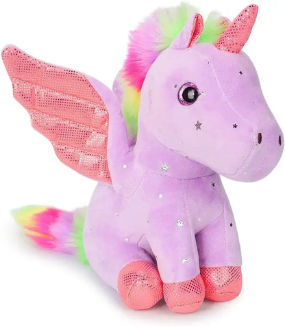 Rainbow Pink Unicorn Plush Soft Stuffed Animal Toy