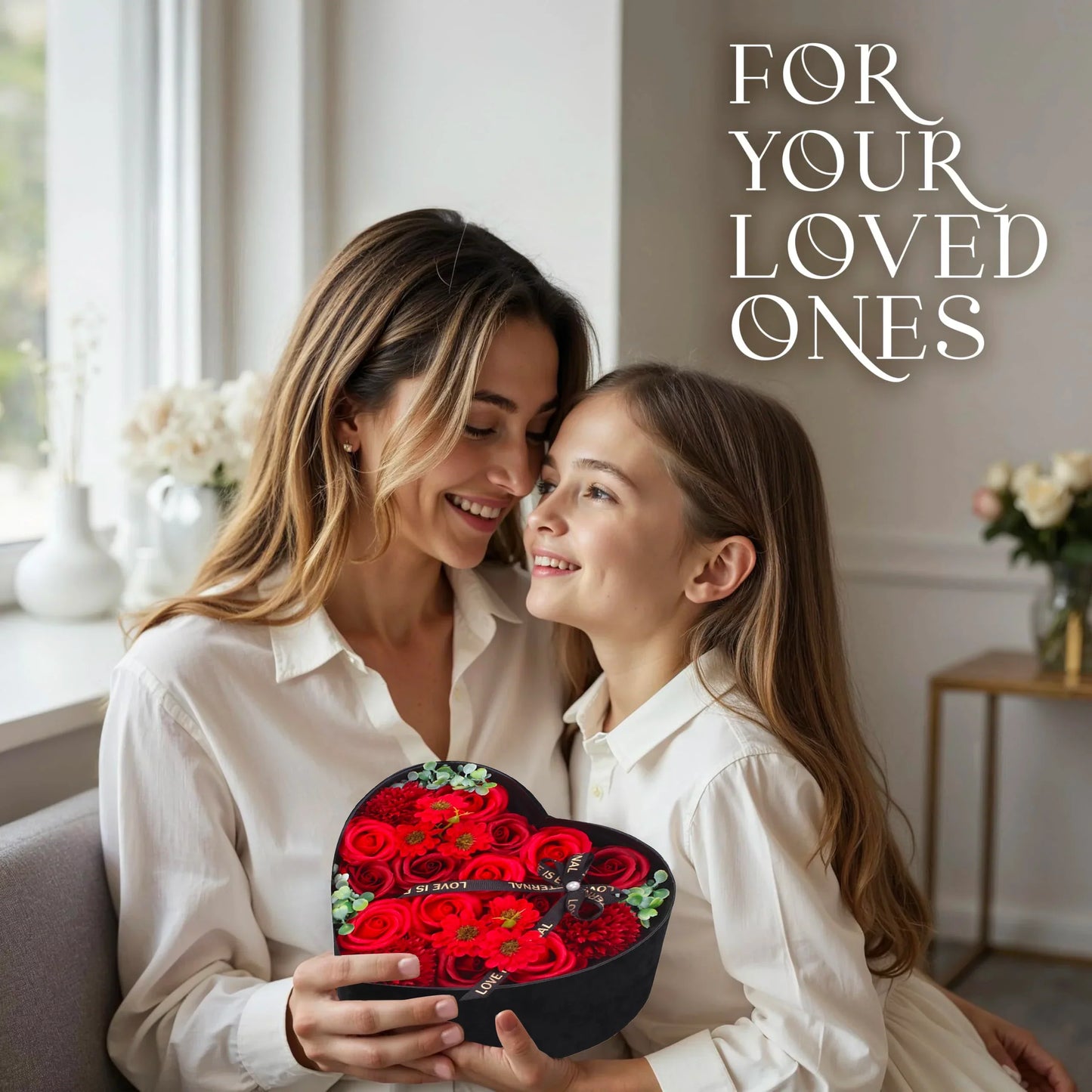 Heart-Shaped Rose Gift Box Foam Artificial Roses for Valentine's Day and Special Occasions