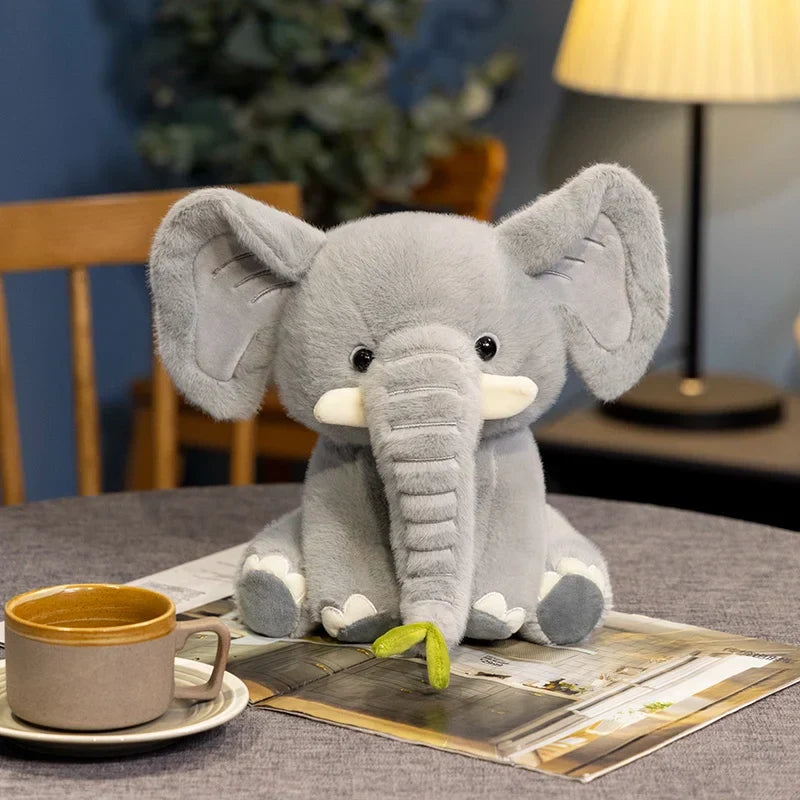 Elephant Plush Doll - Cute 25/40cm Soft Stuffed Toy for Kids and Home Decor
