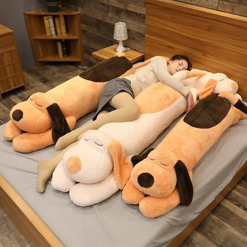 Giant Soft Dog Plush Long Body Pillow