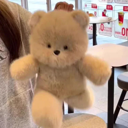 Kawaii Running Bear Plush Toy Soft Stuffed Animal for Kids and Home Decor