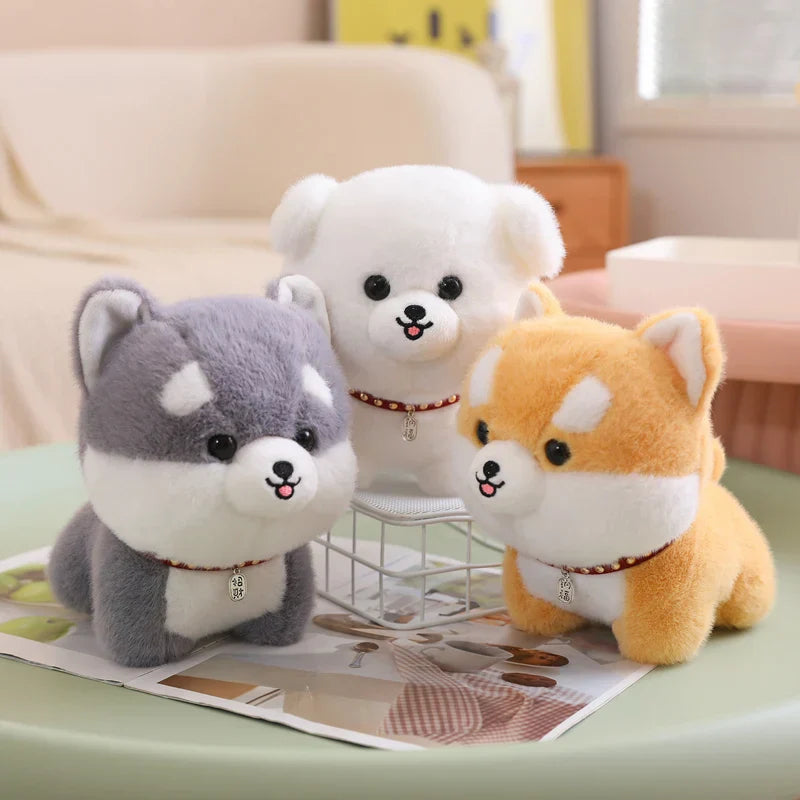 Cute Fluffy Shiba Inu Plush Toy - Adorable Soft Stuffed Animal for Kids