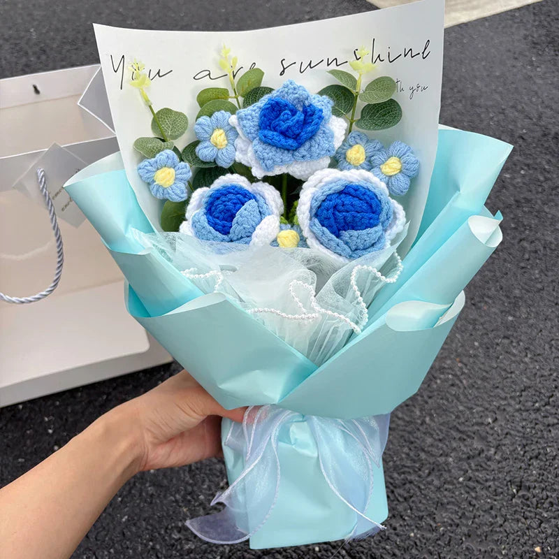 Handcrafted Crochet Rose Bouquet