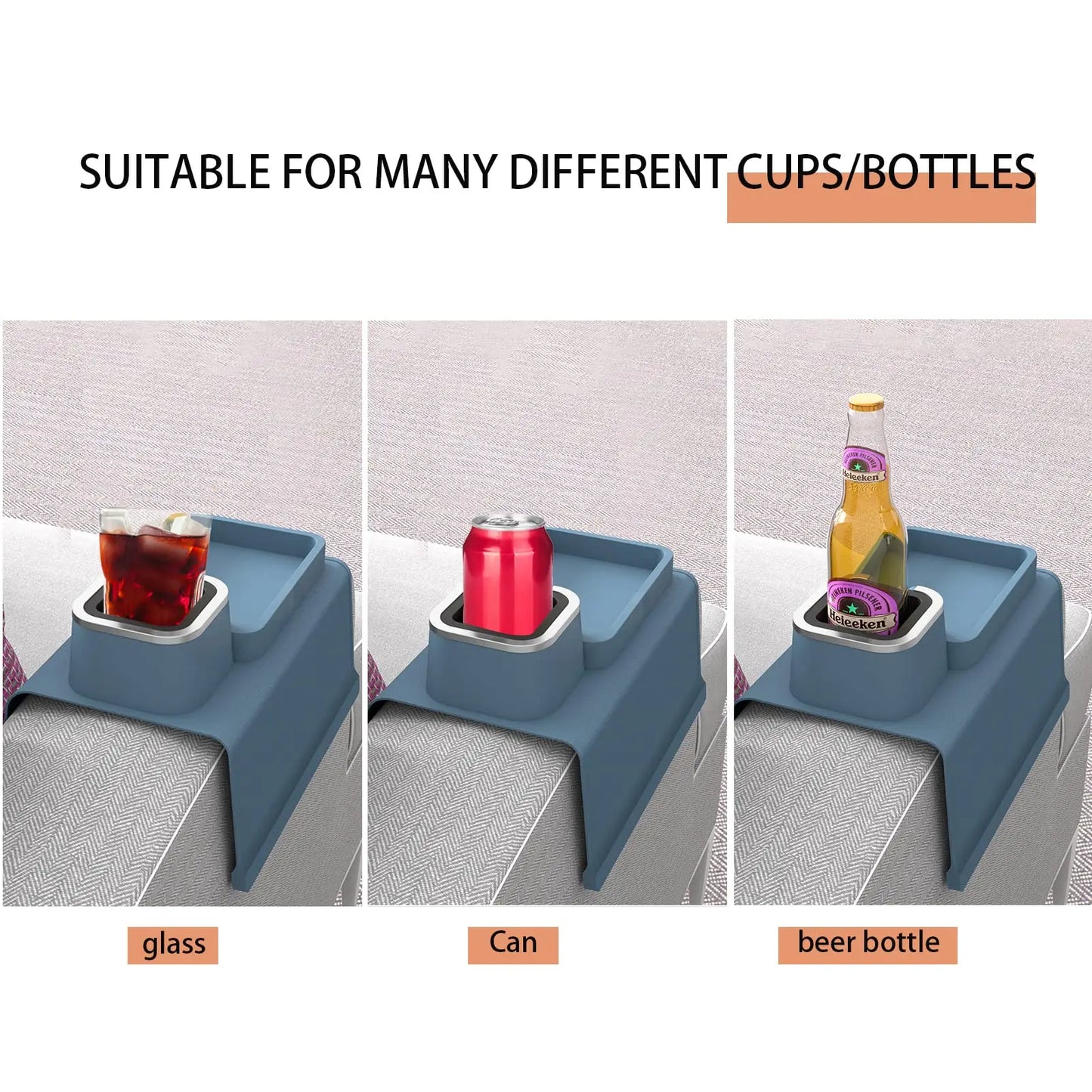 Sofa Armrest Tray With Cup Holder Spill-Proof Sofa Coaster