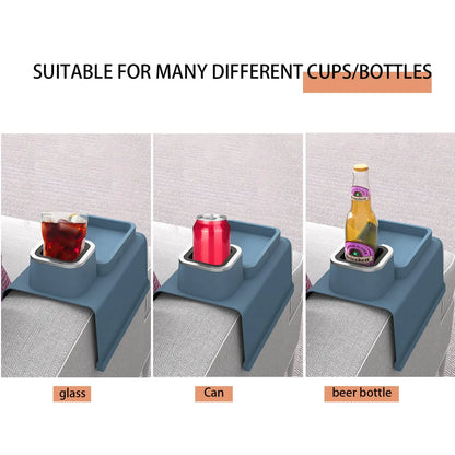 Sofa Armrest Tray With Cup Holder Spill-Proof Sofa Coaster