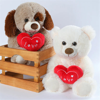 25cm Heart Bear Plush - Soft Stuffed Animal for Valentine's Day and Birthday Gifts