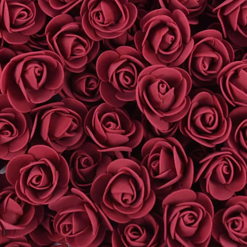 Foam Rose Heads 3.5cm - DIY Artificial Flowers for Wedding, Valentine's Day, and Home Decoration