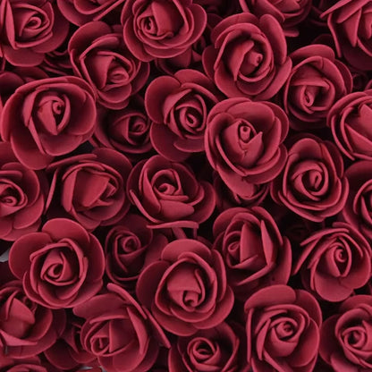 Foam Rose Heads 3.5cm - DIY Artificial Flowers for Wedding, Valentine's Day, and Home Decoration