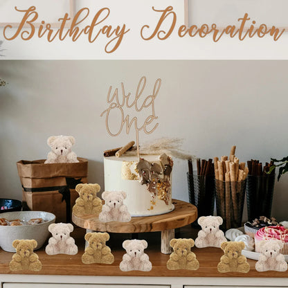 Mini Teddy Bear Plush Toys 4 Inch - Soft Stuffed Bears for Party Favors and DIY Gifts