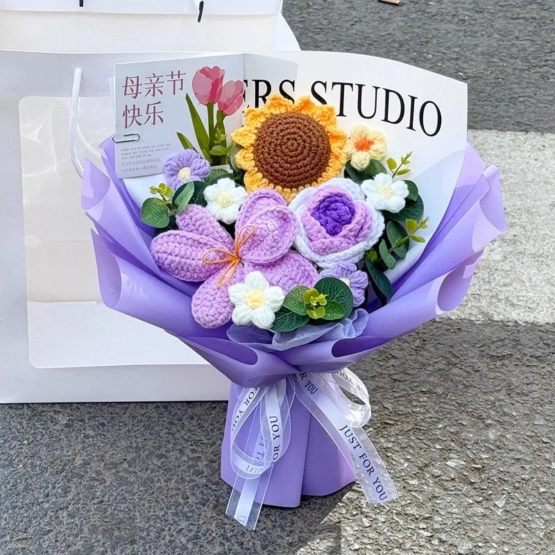 Handcrafted Crochet Rose Bouquet