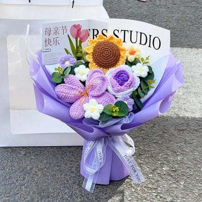 Handcrafted Crochet Rose Bouquet