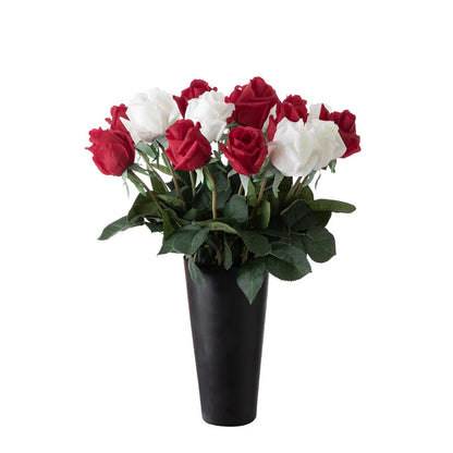 10-Piece Real Touch Moisturizing Rose Bud Artificial Flowers for Wedding and Home Decor
