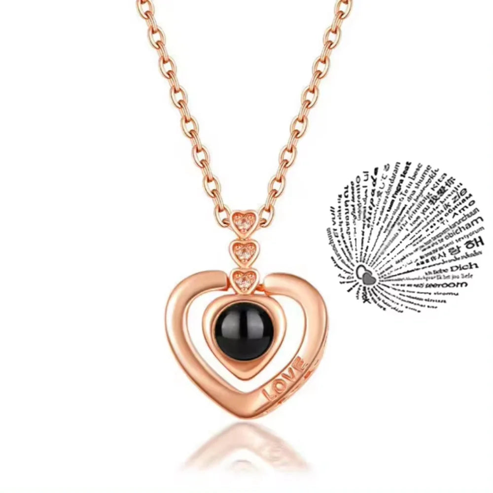 Couple Heart Necklace Symbol of Love
