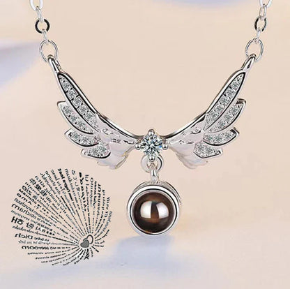 100 Languages Love Projection Heart Necklace