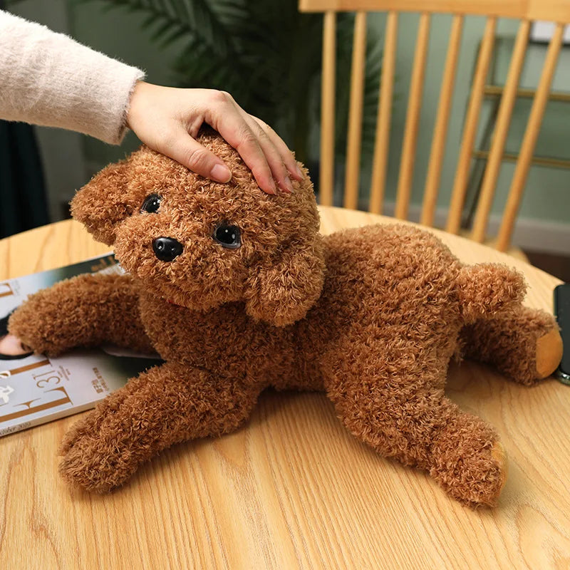 Soft Realistic Teddy Dog Plush Toy - Adorable Gift for Kids & Babies