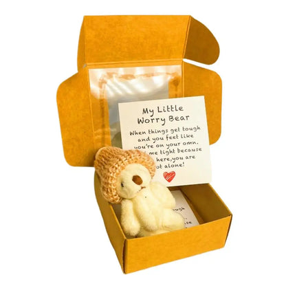 Mini Plush Teddy Bear Gift Box with Inspirational Card