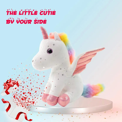 Rainbow Pink Unicorn Plush Soft Stuffed Animal Toy