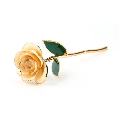Long Stem 24K Gold Dipped Rose Handmade Forever Gift