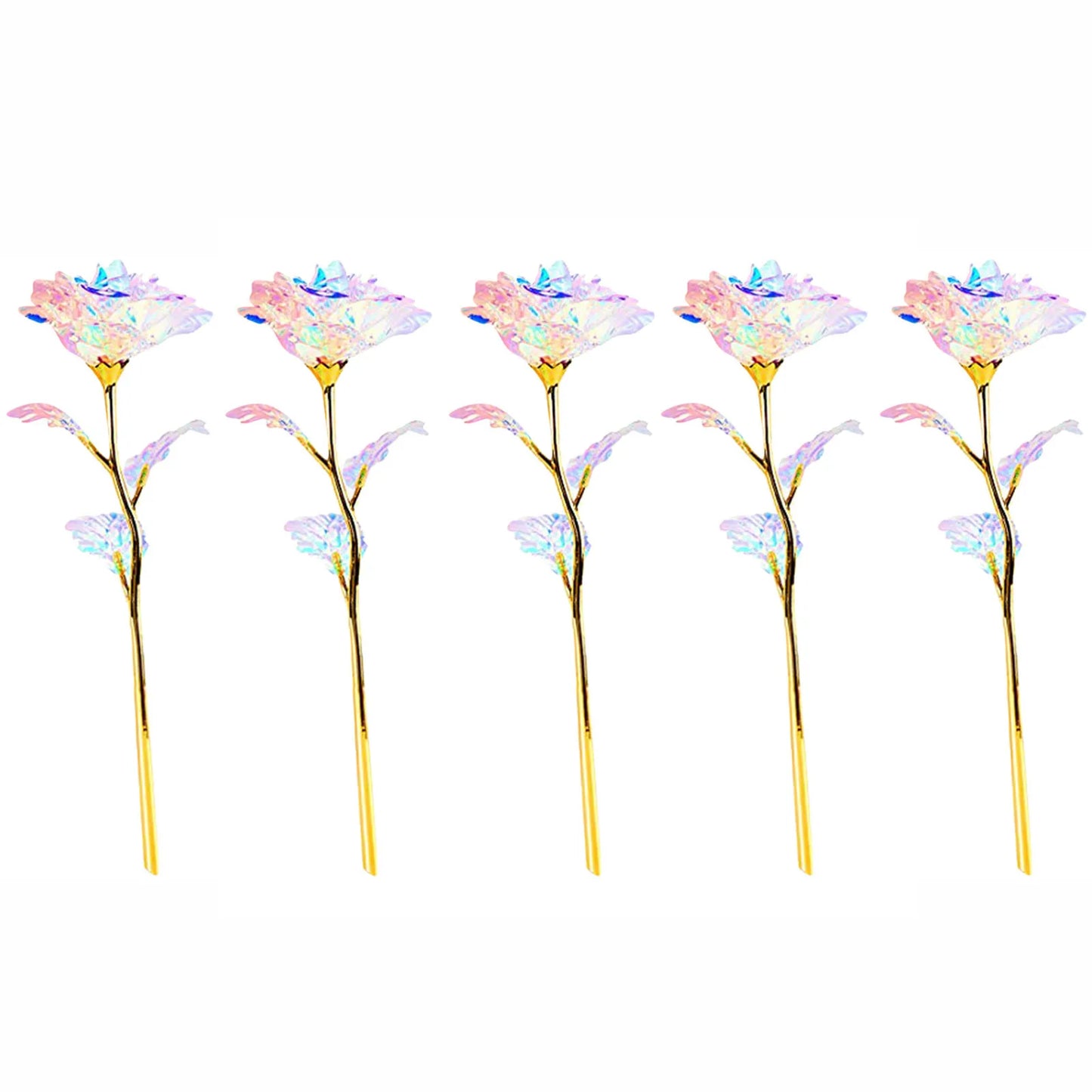 Galaxy LED Forever Rose - 5/10pcs Colorful Artificial Flowers