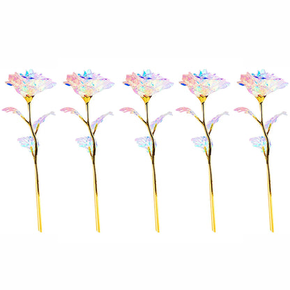 Galaxy LED Forever Rose - 5/10pcs Colorful Artificial Flowers