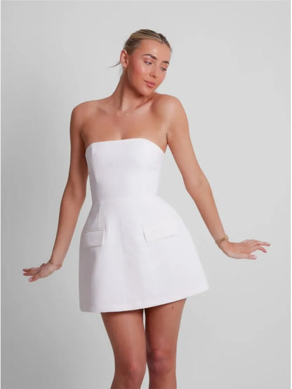 Solid Tube Mini Dress