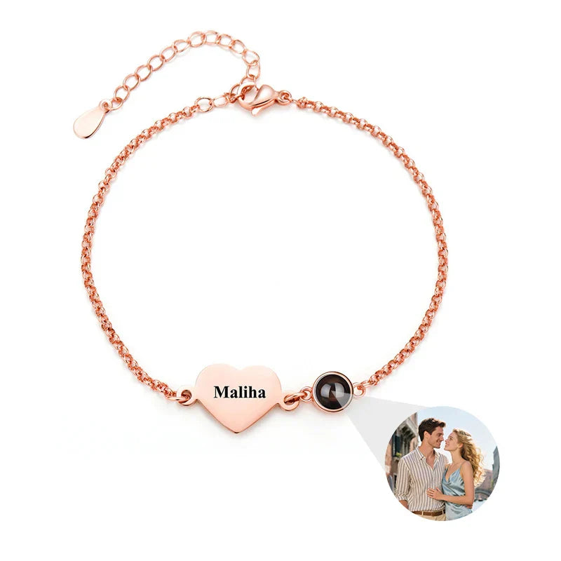 Personalized Photo Projection Name Bracelet