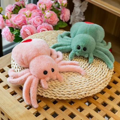 Creepy-Crawly Plush Spider Doll - Adorable Jumping Reptile Toy!