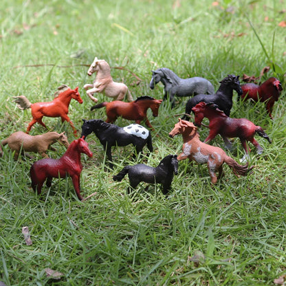 Montessori Miniature Lion Shark Horse Dinosaur Animals Model Set Action Figures