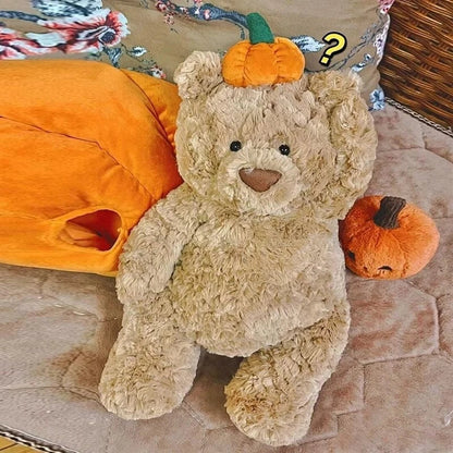 Jellycat Pumpkin Bear Plush Toy - Adorable Halloween Gift for Kids